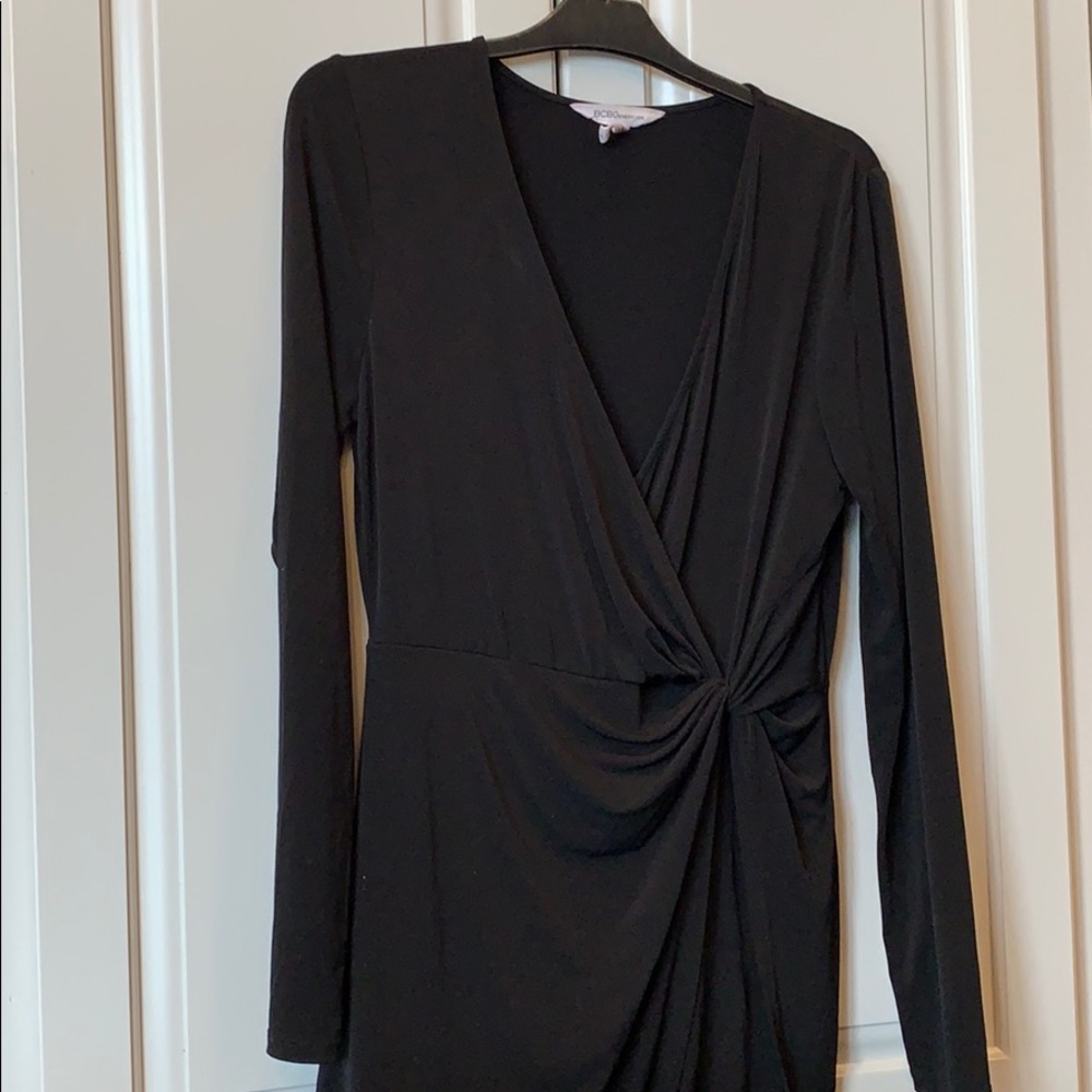Black bcbgeration twist front surplice dress nwot - Picture 7 of 7
